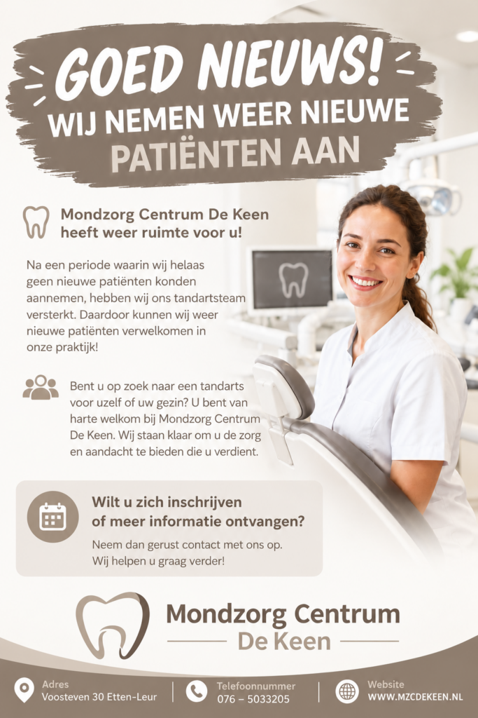 Goed nieuws_ nieuwe patiënten welkom